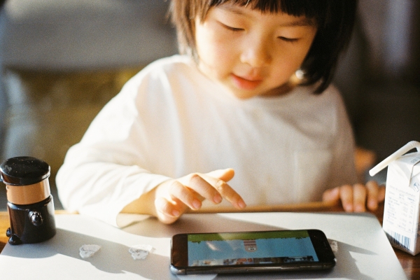 Child using tablet